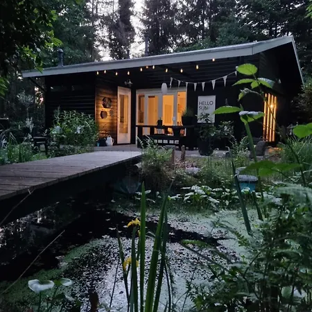 Dromen Op 1 - Stijlvol Boshuis Op De Veluwe Met Veranda En Grote Omheinde Tuin! בית נופש *