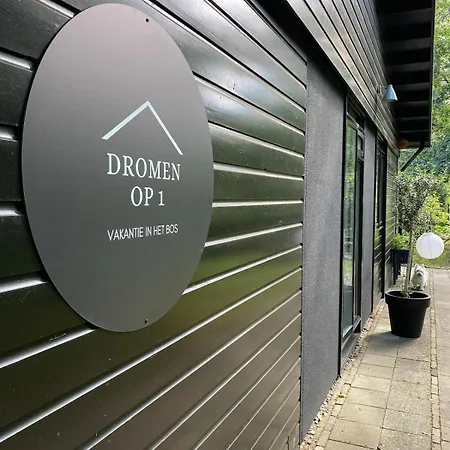 בית נופש Dromen Op 1 - Stijlvol Boshuis Op De Veluwe Met Veranda En Grote Omheinde Tuin! *